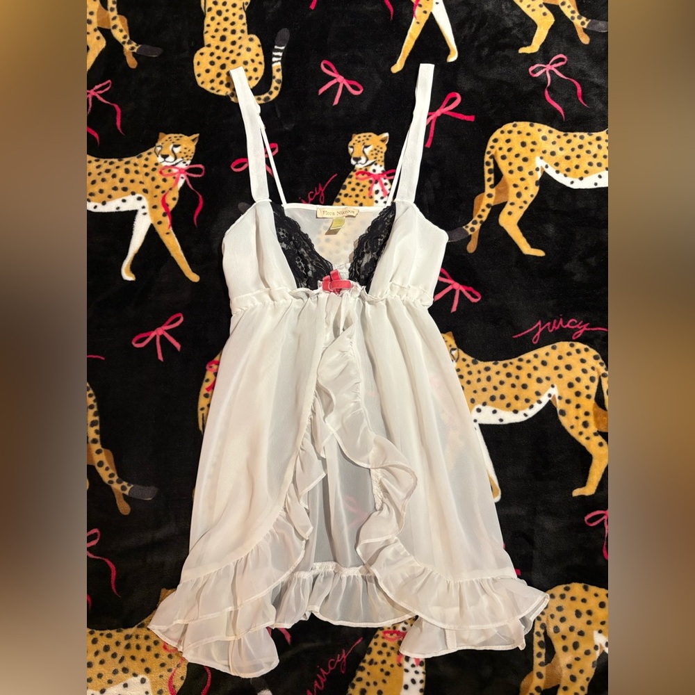White Flowy babydoll slip dress